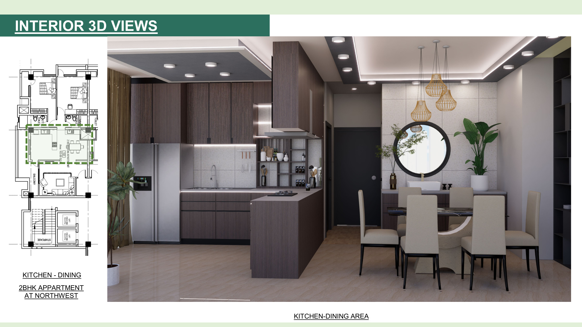 Kitchen-Dining Area - 2BHK Apartment at Northwest