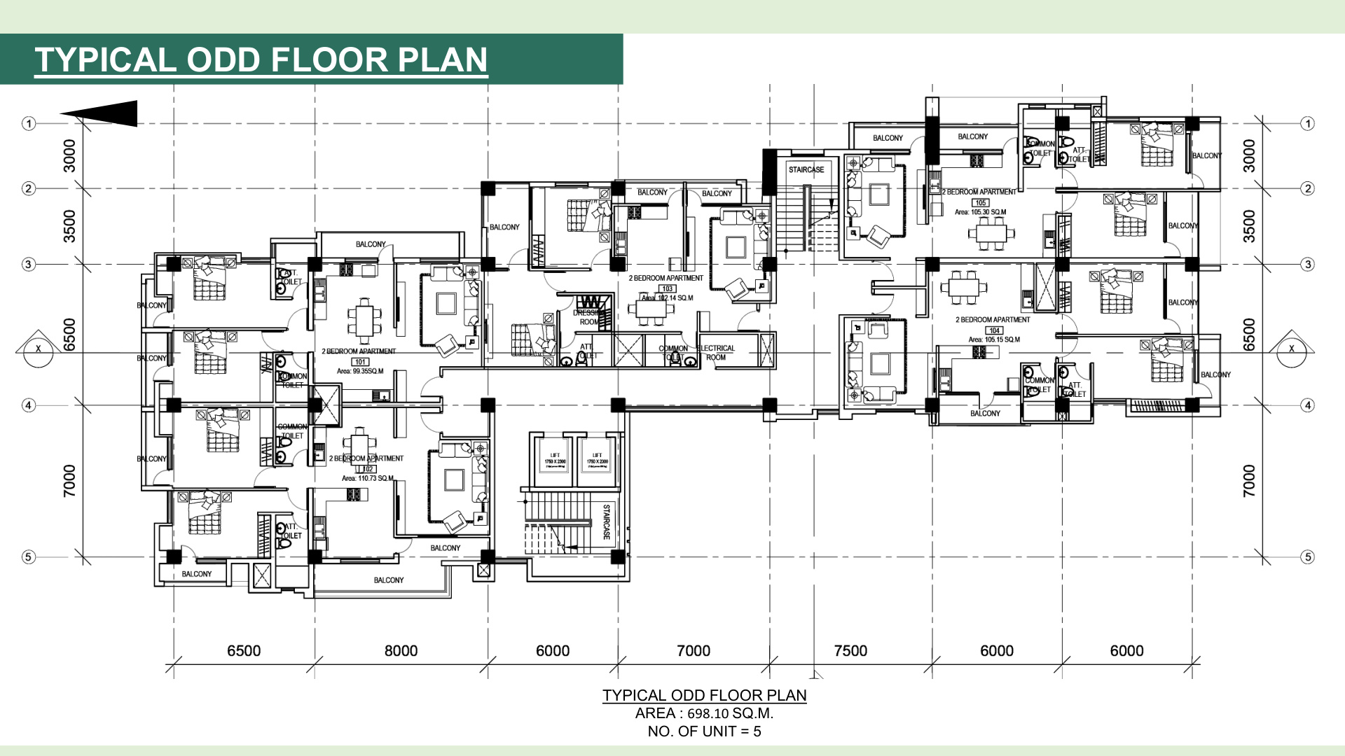 Typical Odd Floor Plan