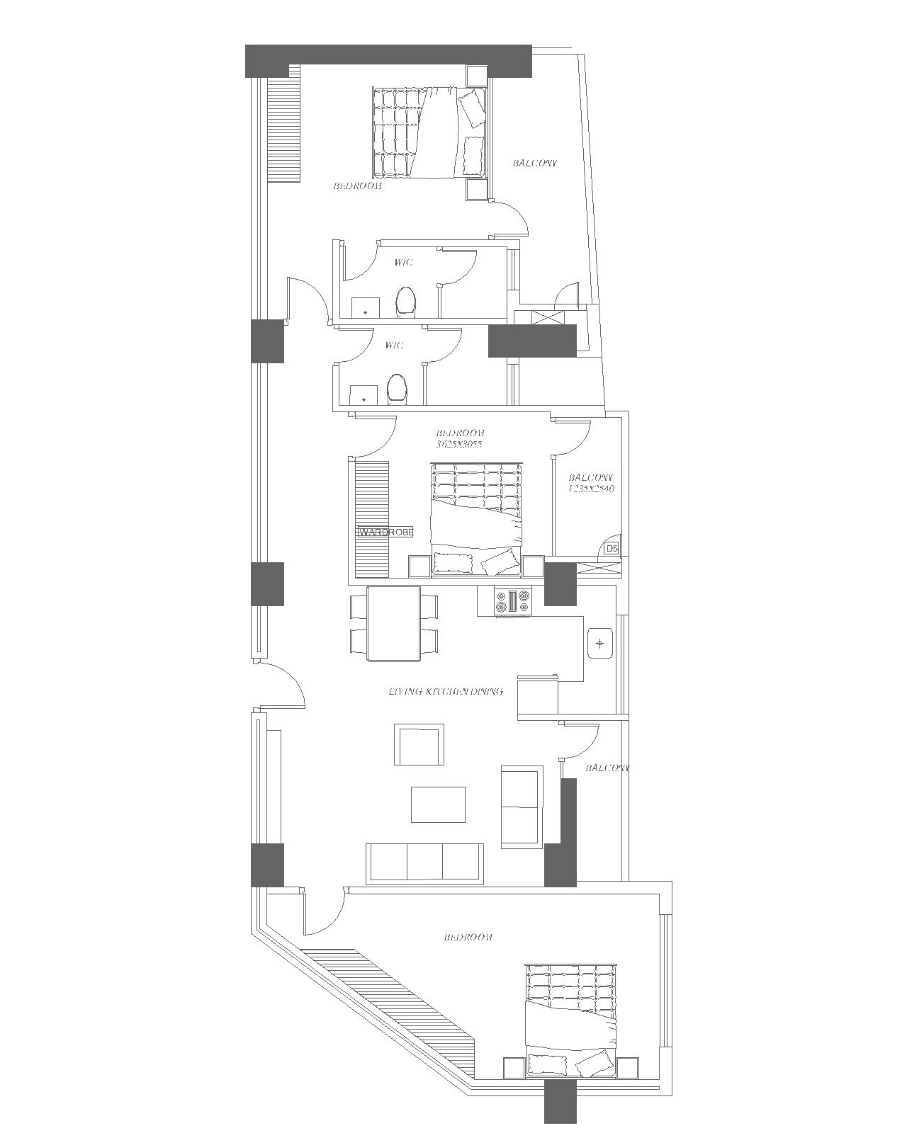 UNIT C 3D Floor Plan